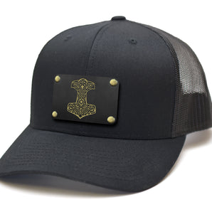 Thor Hammer Metal Patch on Hat