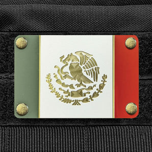 Milspin Tri-Color Mexico Flag Metal & Velcro Morale Patch Morale Patch MilSpin 