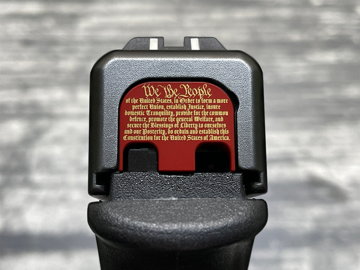 Milspin We The People (Preamble) Slide Back Plate Glock Slide Back Plate MilSpin 