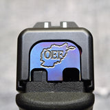 Milspin Afghanistan OEF - Operation Enduring Freedom Slide Back Plate Glock Slide Back Plate MilSpin Standard (G17-G41, G45)  