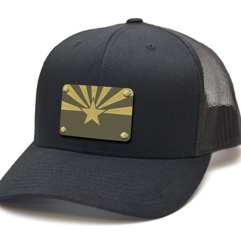 Milspin Snap-Back Velcro Hat + CURVED - Arizona State Flag Patch Velcro Hat With Patch MilSpin 