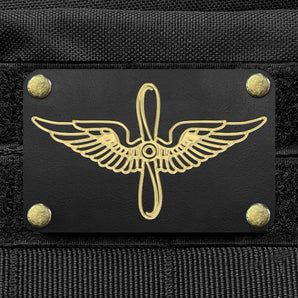 Milspin Aviation Officer Metal Morale Patch Morale Patch MilSpin 