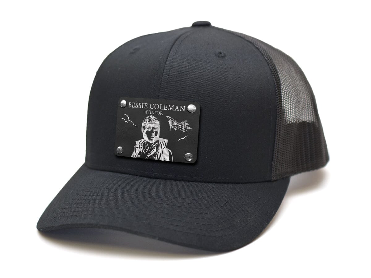 Milspin Snap-Back Velcro Hat + CURVED - BESSIE COLEMAN AVIATOR Patch Velcro Hat With Patch MilSpin 