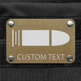 Milspin Bullet with Custom Text Metal & Velcro Morale Patch Morale Patch MilSpin 