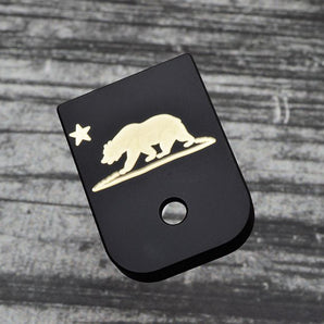 Milspin Custom Engraved California Flag Magazine Base Plate