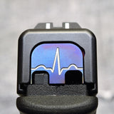 Milspin EKG Line Slide Back Plate Glock Slide Back Plate MilSpin Standard (G17-G41, G45) Flamed Titanium 