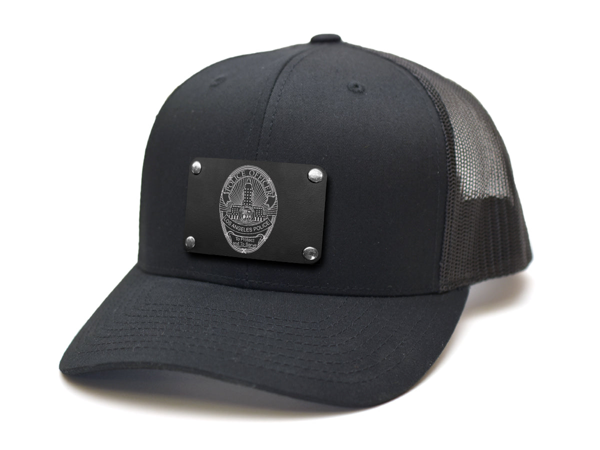 Milspin Snap-Back Velcro Hat + CURVED - LOS ANGELES POLICE BADGE Patch Velcro Hat With Patch MilSpin 