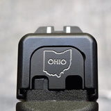 Milspin Ohio Slide Back Plate Glock Slide Back Plate MilSpin Glock 43, 43X, 48 Black Cerakote on Stainless Steel 
