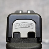 Milspin Army Ranger Slide Back Plate Glock Slide Back Plate MilSpin Glock 42 Stainless Steel 