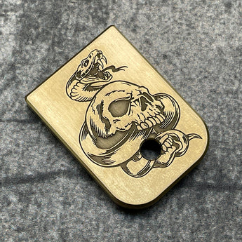 Milspin Skull with Cobra Magazine Base Plate Glock Magazine Base Plates MILSPIN 