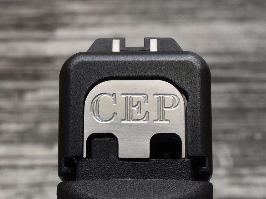 MILSPIN Custom engraved Glock Slide Back Plate