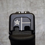 MILSPIN custom designed Texas Flag Glock slide back plates
