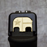 MILSPIN custom engraved Glock slide back plates