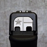 MILSPIN custom engraved Texas Flag Glock slide back plates