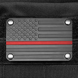 Milspin Thin Red Line Metal & Velcro Morale Patch Morale Patch MilSpin 