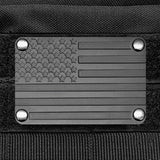 Milspin Blacked Out Flag Metal & Velcro Morale Patch Morale Patch MilSpin 