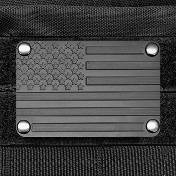 Milspin Blacked Out Flag Metal & Velcro Morale Patch Morale Patch MilSpin 