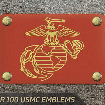 Milspin USMC Engraved Metal & Velcro Morale Patch (Select 1 Emblem) Morale Patch MilSpin 
