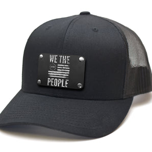 Milspin Snap-Back Velcro Hat + CURVED - WE THE PEOPLE WITH FLAG Patch Velcro Hat With Patch MilSpin 
